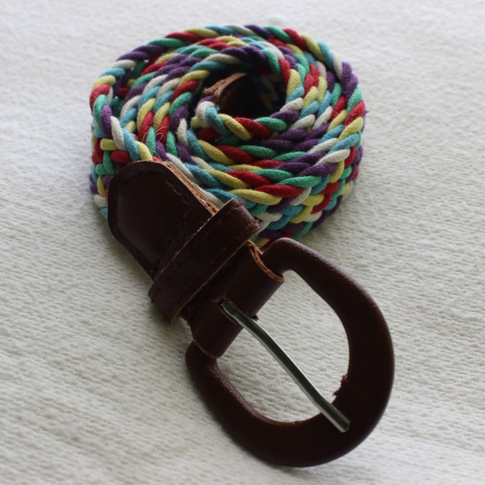 Braided Rainbow Belt